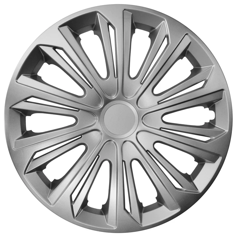Uppsättning 16" STRONG universal navkapslar silver 4 delar