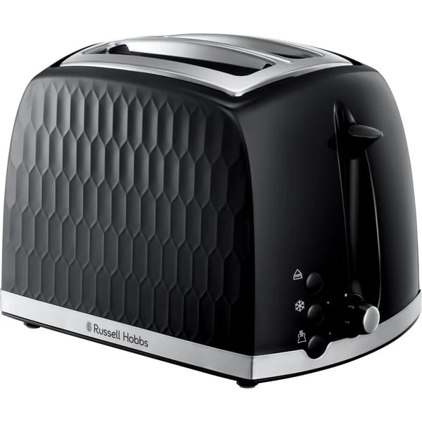 Russell Hobbs Honeycomb 2-Slice Toaster, Black