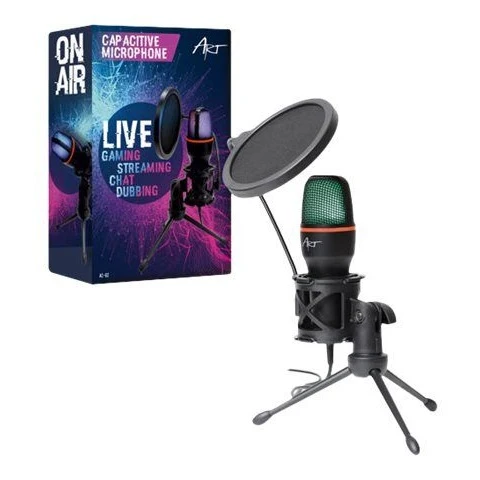 Art AC-02 USB Microphone, Matte Black
