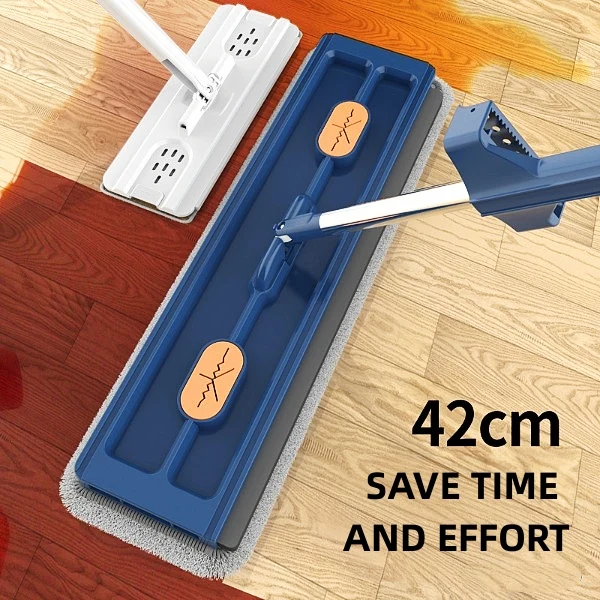 Ny Stil Stor Flat Mop – 360° Roterande, Stark Vattenabsorption – Passar Alla Golvtyper