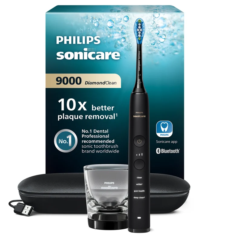 Philips Sonicare DiamondClean 9000 Electric Toothbrush HX9911/09, Black