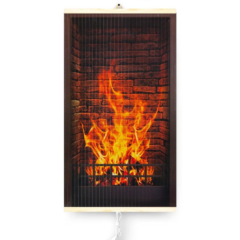 Infraröd värmare - flexibel värmepanel 430W TRIO design 1 eldstad, mått 100x57cm med styrenhet