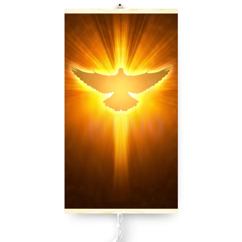 Infraröd värmare - flexibel värmepanel 430W TRIO design 12 duva, mått 100x57cm med regulator
