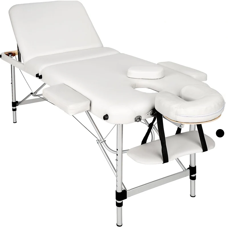 Tectake 3-Zone Massage Table with 5cm Padding and Aluminum Frame