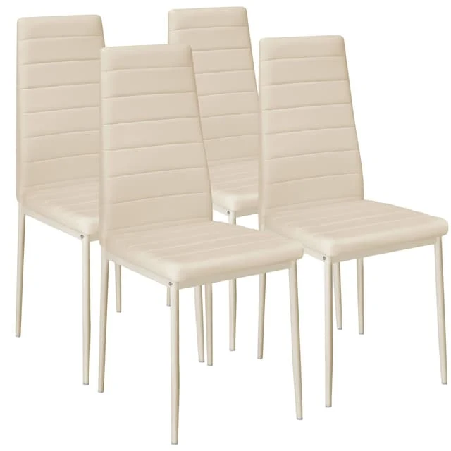 Tectake Dining Chairs 4-piece Set, Faux Leather