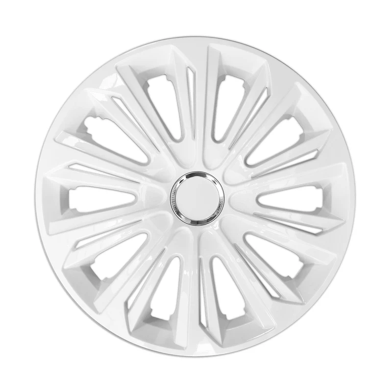 16" NRM STRONG WHITE PAINTED navkapslar 4 stycken - Vit