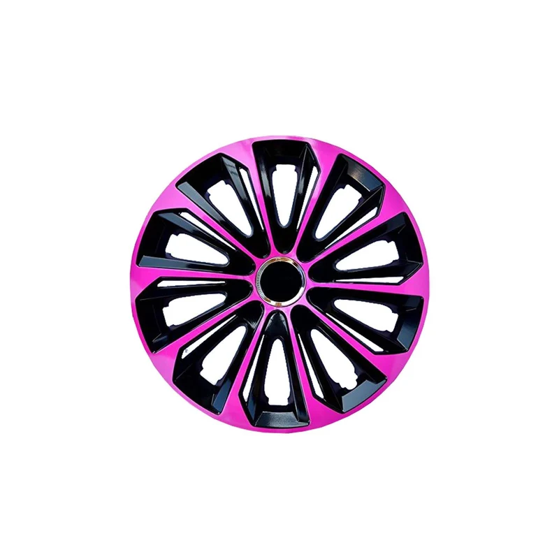 15'' NRM EXTRA STRONG PINK BLACK PINK BLACK navkapslar rosa/svart 4 stycken
