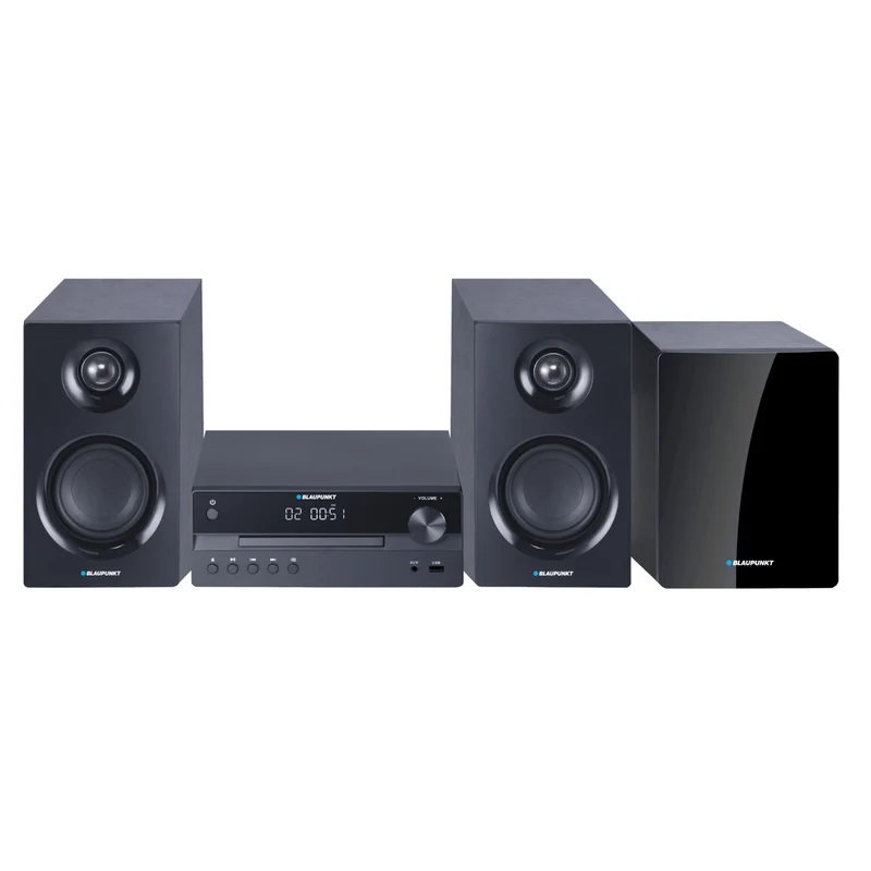 Blaupunkt mikrosystem, effekt 240 W, HDMI/CD/USB/FM/BT/PLL, parametrisk ljudekvaliserare, LED-display, klock- och väckarfunktion, svart, MS55SUB