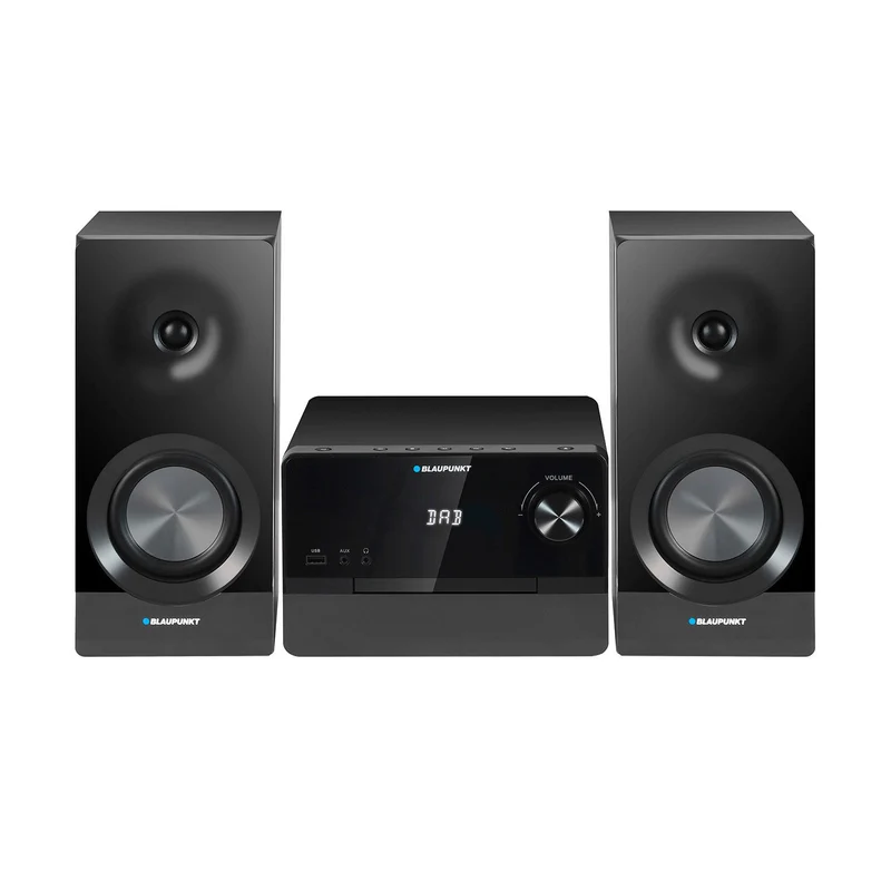 Blaupunkt mikrotorn, effekt 100 W RMS, DAB+-tuner, LED-display, FM-radio, teleskopantenn ingår, HDMI ARC-anslutning, CD/MP3/USB/BT, klocka med alarmfunktion, MS49DAB