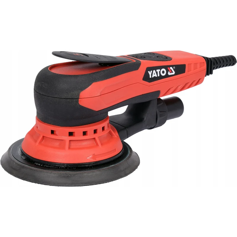 Yato excenterslipmaskin, 150 mm, effekt 350 W, varvtal 4 000–10 000 varv/min, sladdlängd 3 m, möjlighet att ansluta dammsugare, YT-82206