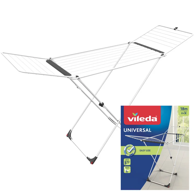 Vileda Universal hopfällbar tvättmaskin med hjul 18m