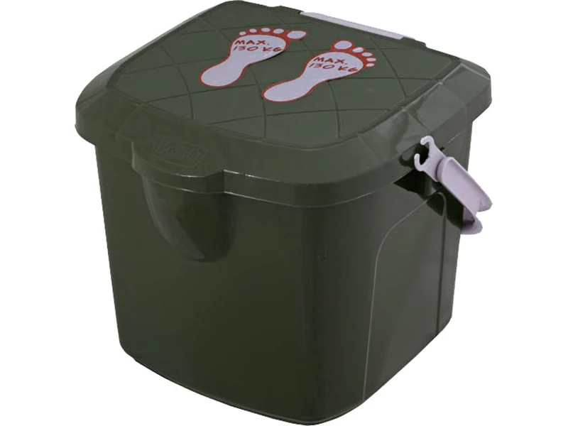 Branq 1307 Pall Fishing Multipurpose Reinforced Storage Container Box 15.5L Portable Seat upp till 130kg