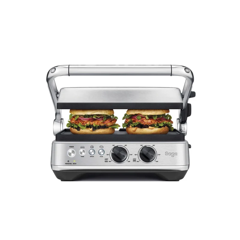 Sage BBQ Grill and Sandwich Maker, Brushed Steel