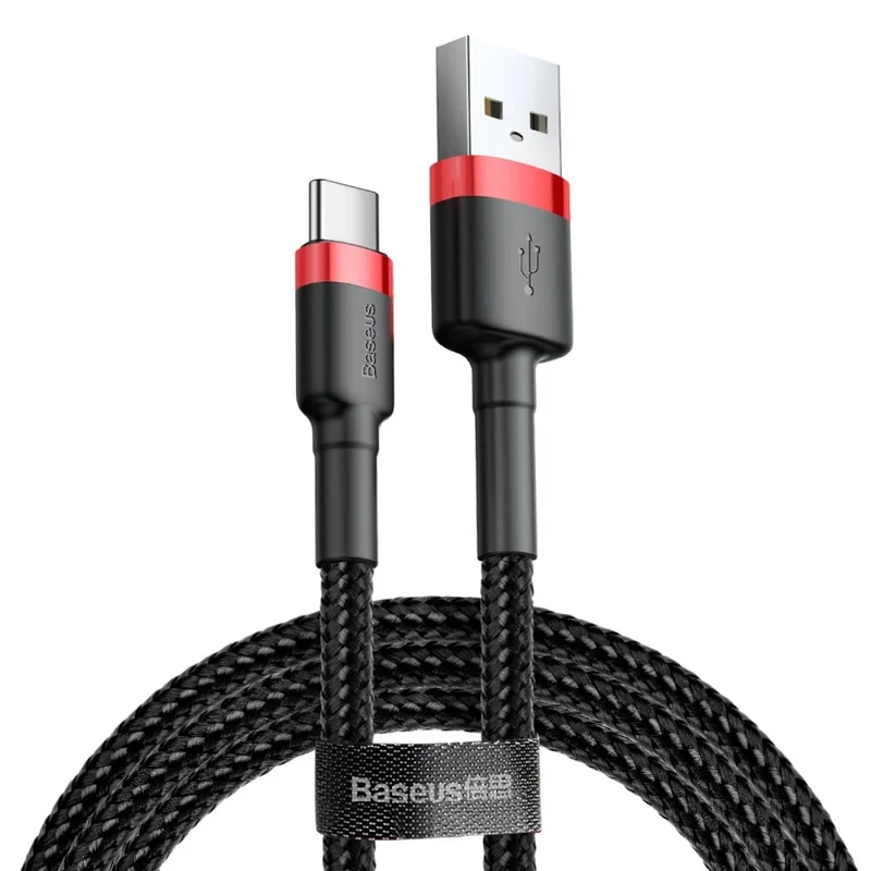 USB A-kontakt - USB-C-kontakt 1m CATKLF-B91 Röd+Svart Baseus-kabel
