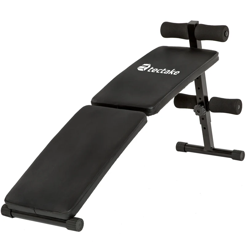 Tectake Sit-Up Bench with Padded Leg Brace and Non-Slip Feet