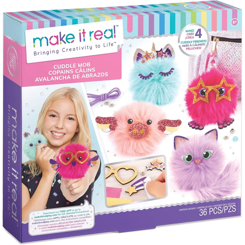 Make it Real nyckelringstillverkningssats - Fluffy Friend