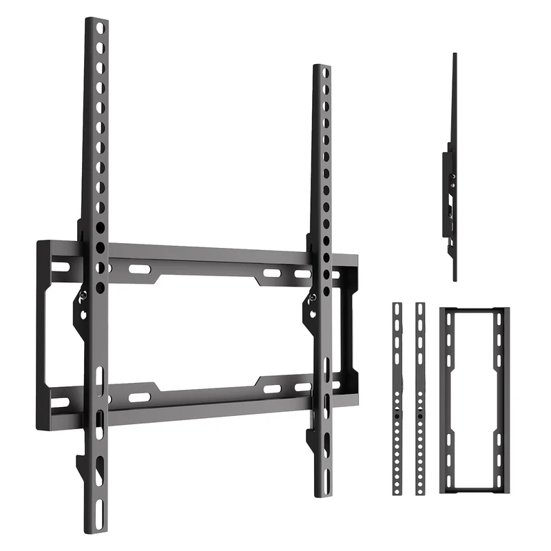TV-fäste/hängare Maclean, max VESA 400x400, 32–75 tum, upp till 45 kg, svart, lutningsjustering 0°–-8°, MC-187