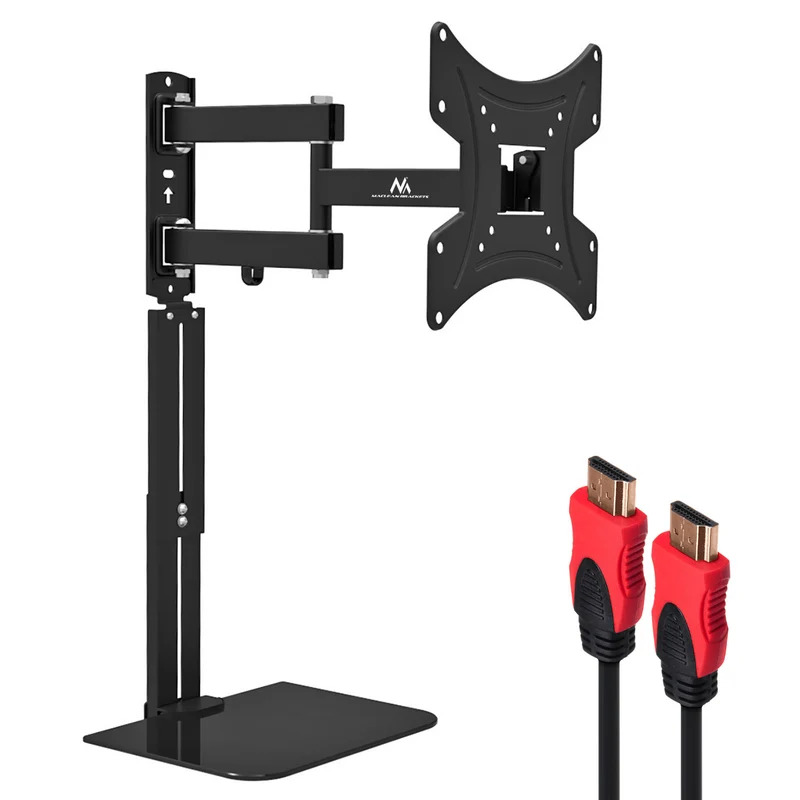 TV-hållare med DVD-hylla Maclean, vesa 200x200 , 23"-43", 25kg, MC-771A +HDMI 2.0 4K 3D UHD 1.8m KABEL 48 bit