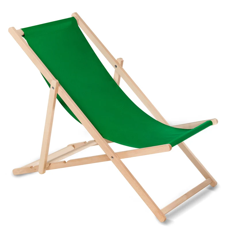 GreenBlue GB183 klassisk hopfällbar solstol i grön bok