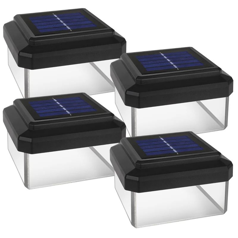 GreenBlue LED-solcellslampa, 80x80mm, kuvertskärm, GB127, 4 st