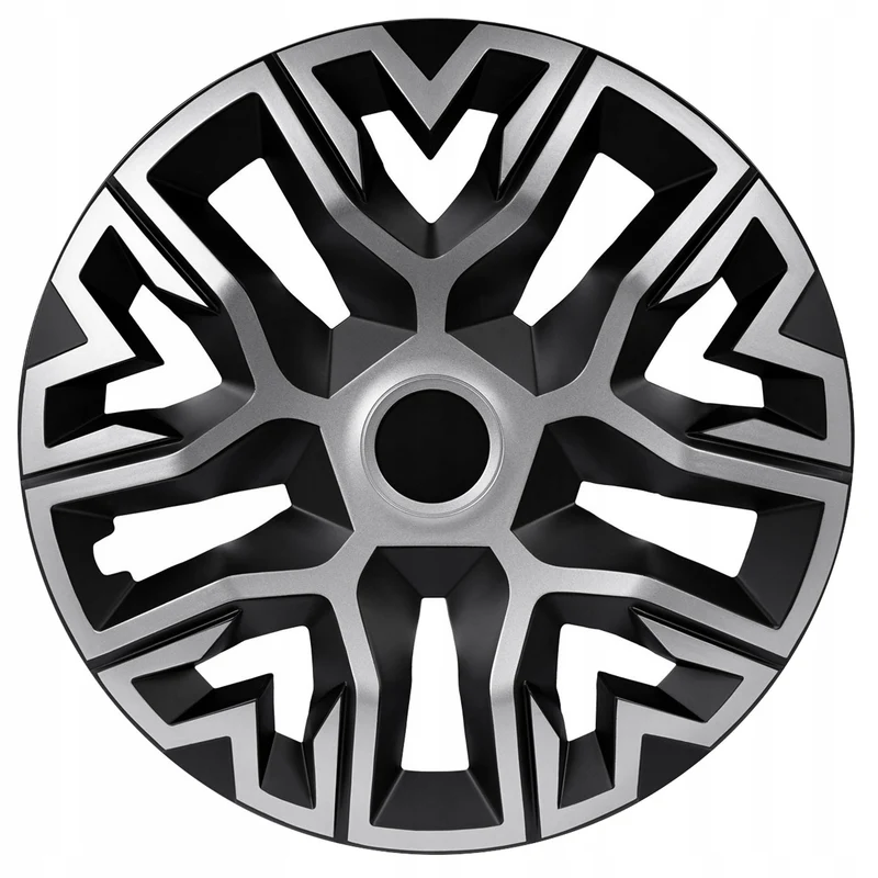 Universal navkapslar 14'' NRM The Best Bicolor silver/svart 4 st