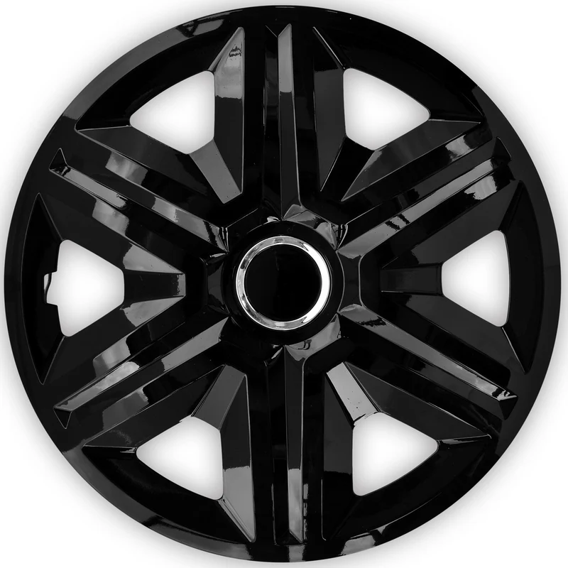 NRM FAST svarta 15" universalnavkapslar uppsättning med 4 delar