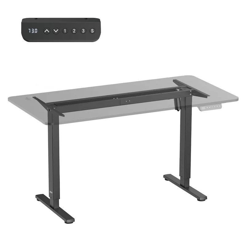 Ergo Office elektriskt höj- och sänkbart skrivbord, maxhöjd 1160mm, max - 80 kg, utan bordsskiva, svart, ER-400 B