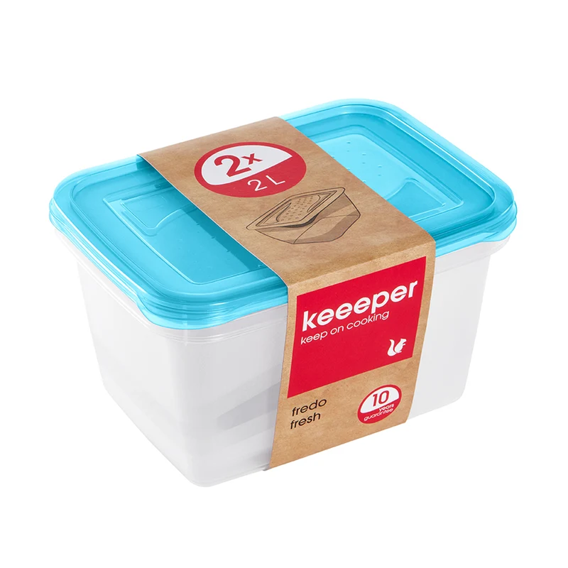 Keeeper Fredo Fresh Set Med 2 x 2l Behållare För Förvaring Av Livsmedel