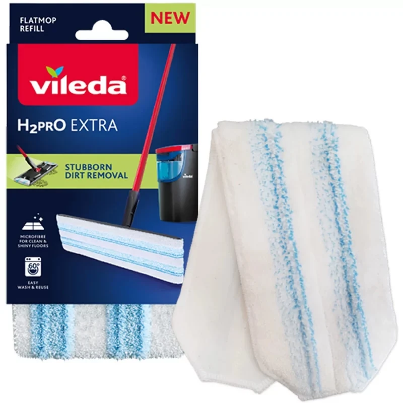 Vileda H2prO insats för plattmopp, mikrofiber, maskintvättbar, 175786