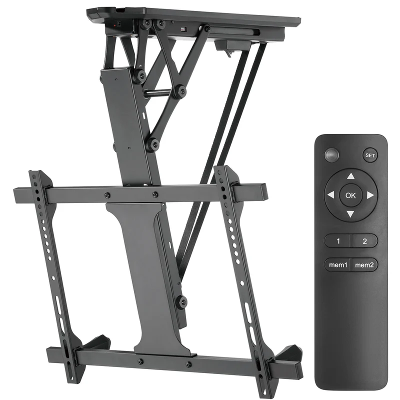 Elektriskt takfäste för TV, för lutande väggar 32"-70" 35 kg max fjärrkontroll Maclean MC-880 max VESA 600x411