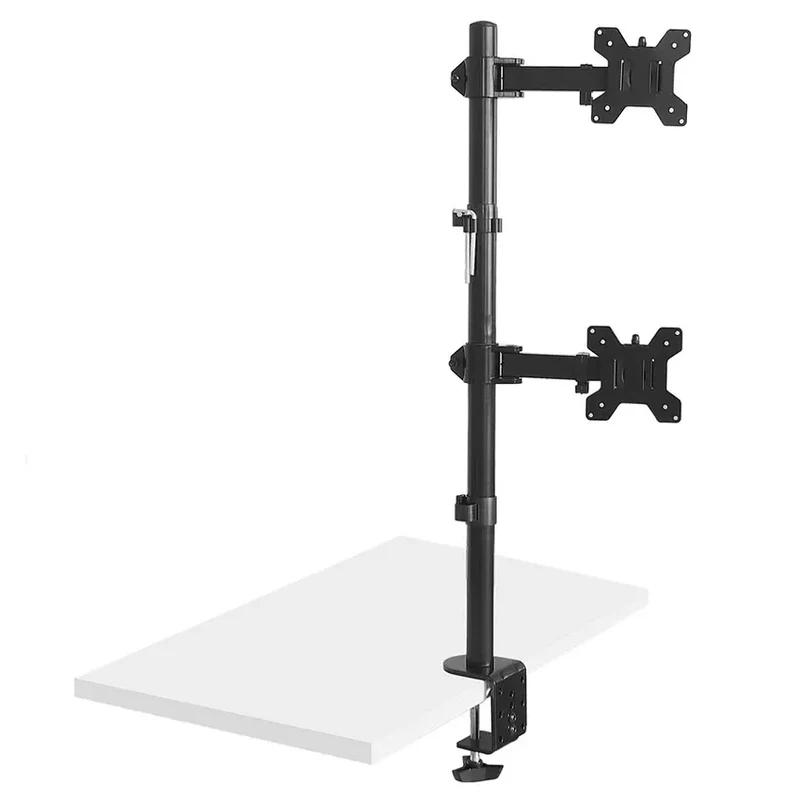 Maclean MC-967 monitorfäste passar skärmar upp till 13-27" med max VESA 100x100 och bär upp till 9kg. Idealisk för ergonomisk visning.