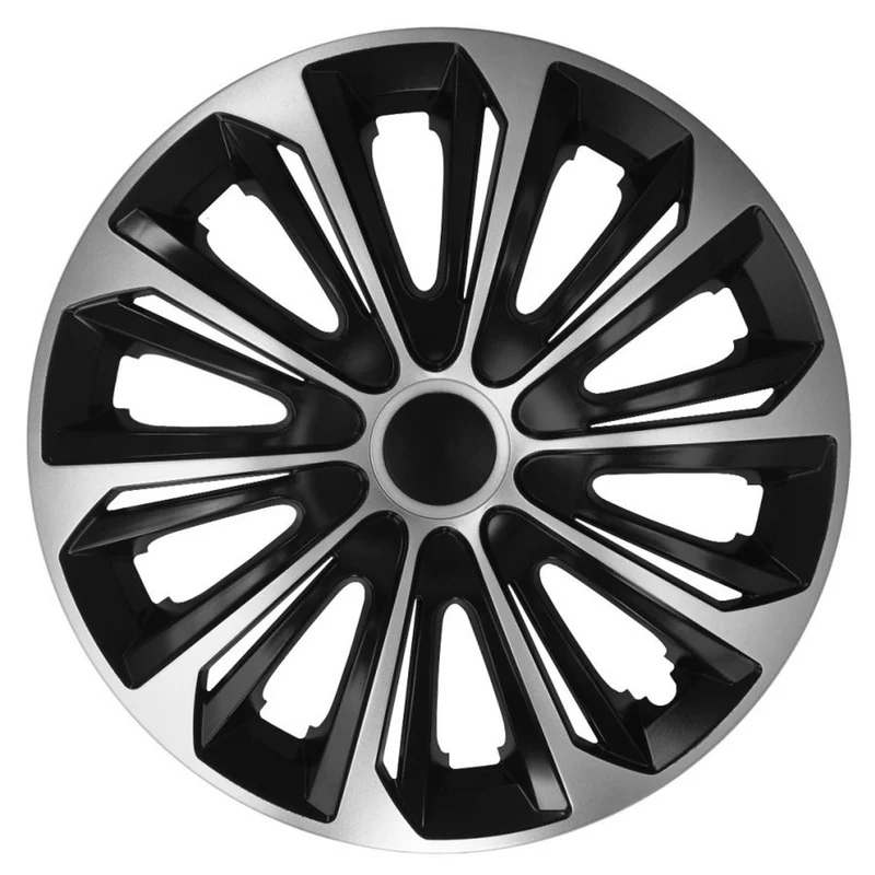 15" NRM STRONG Duocolor universal navkapslar svart/silver 4 st