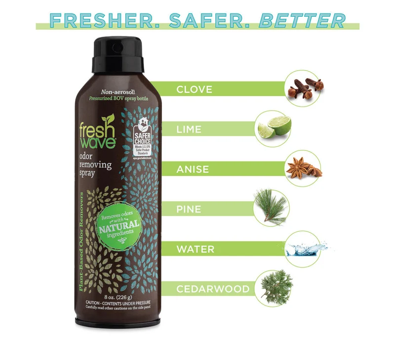 Fresh Wave Odor Eliminator Spray & Air Freshener, Non-Aerosol, Fine Mist, 8 oz.