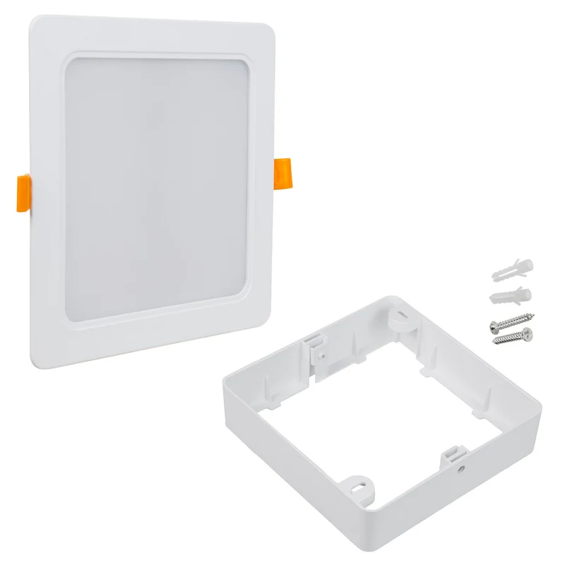 Maclean LED-takpanel, infälld montering SLIM, 18W, neutralvit 4000K, 170*170*26mm, 1800lm, MCE374 S + adapter för ytmontering MCE379 S