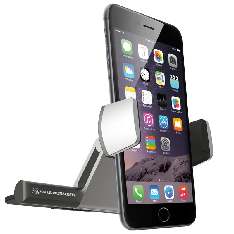 Maclean telefonhållare med CD-kortplats, Comfort Series, aluminium + ABS, MC-782