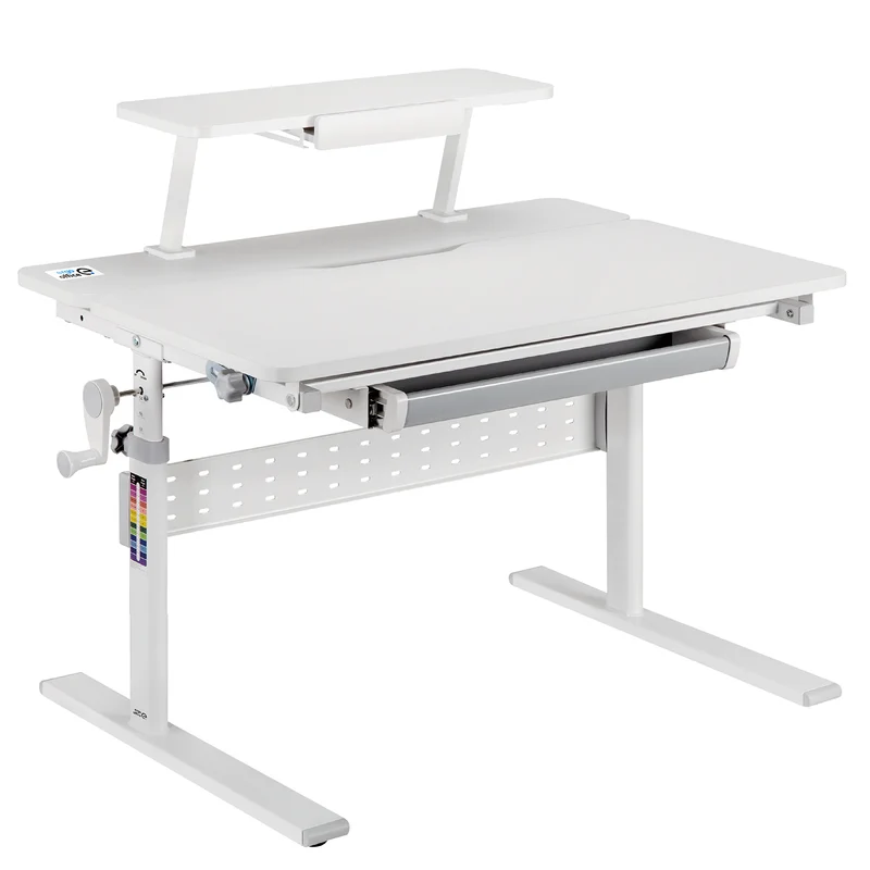 Ergo Office barnbord, höjdjusterbart, grått, max 40kg,900x600mm, ER-483