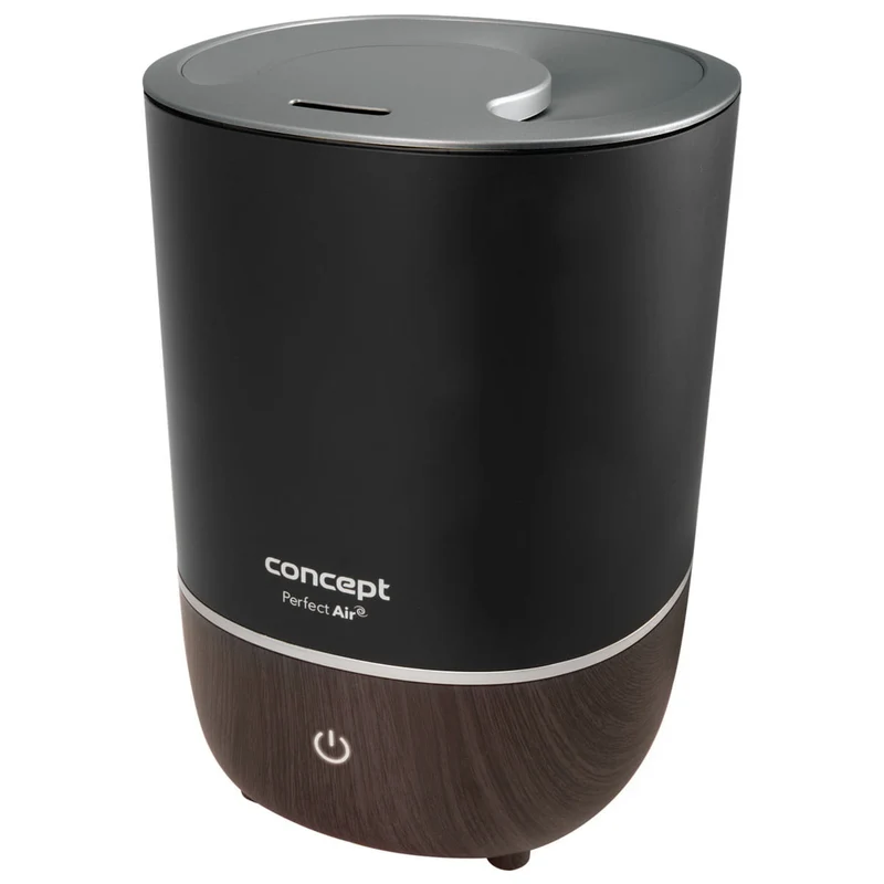 Perfect Air Luftfuktare Aromaterapi Diffuser 4 liter 3 nivåer av ångintensitet Lämplig för rum upp till 30 m2 (svart)