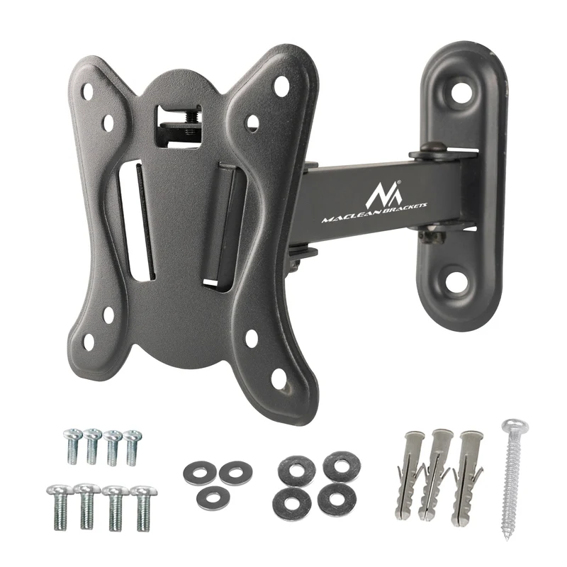 Maclean-fäste för TV eller bildskärm, max. VESA 100x100, 13-32", 30kg, svart, MC-416