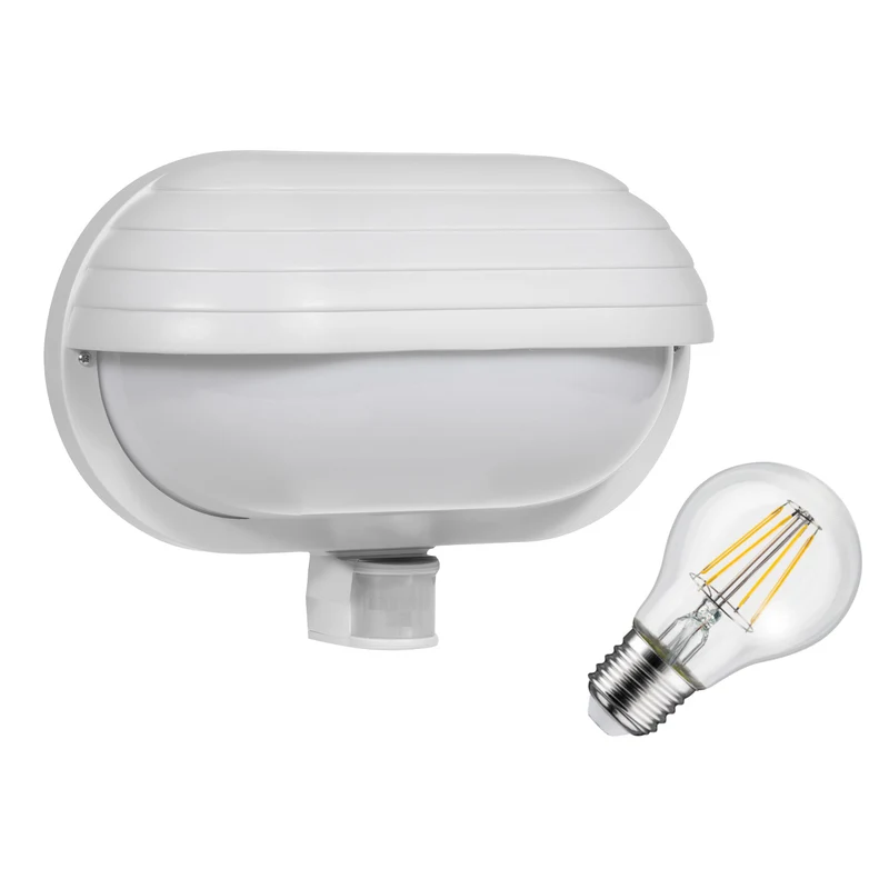 Maclean väggarmatur, med PIR-sensor, max. 60W, 180°, MCE33 W + LED 8W