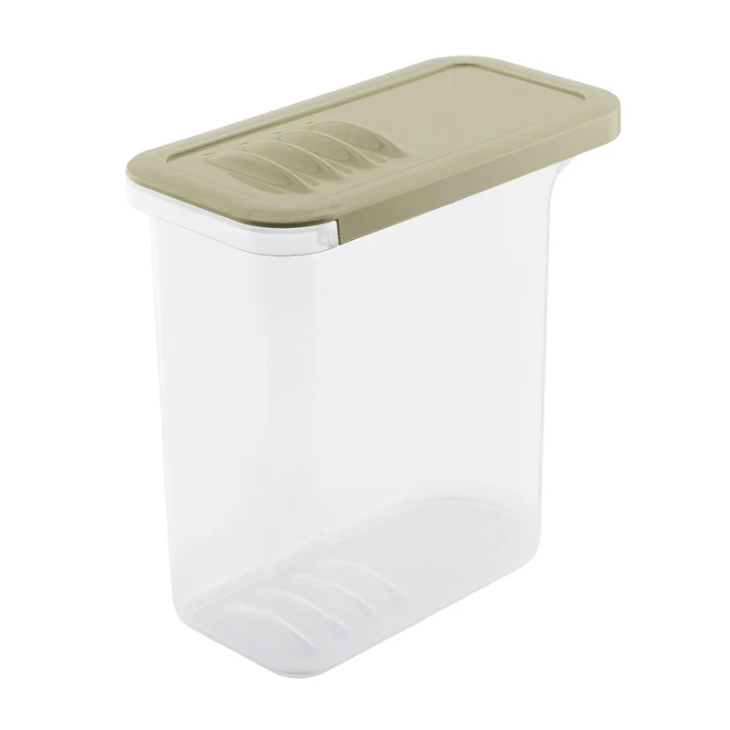 BranQ matbehållare, 1,5l, transparent, olivgrönt lock, Shark