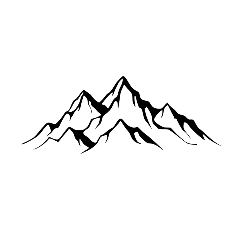 Genombruten målning, 3D-väggdekoration, 3D-målning "Panorama of the Mountains" 100x34cm Svart