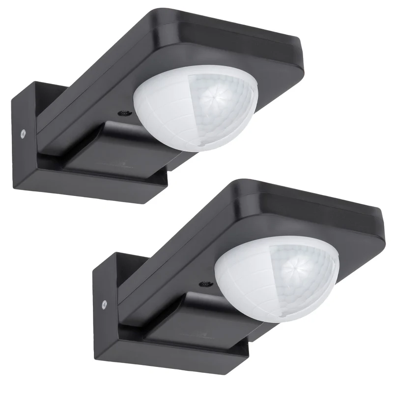 Maclean PIR-rörelsedetektor, infraröd, IP65, max 2000W, MCE243 GR, 2 st