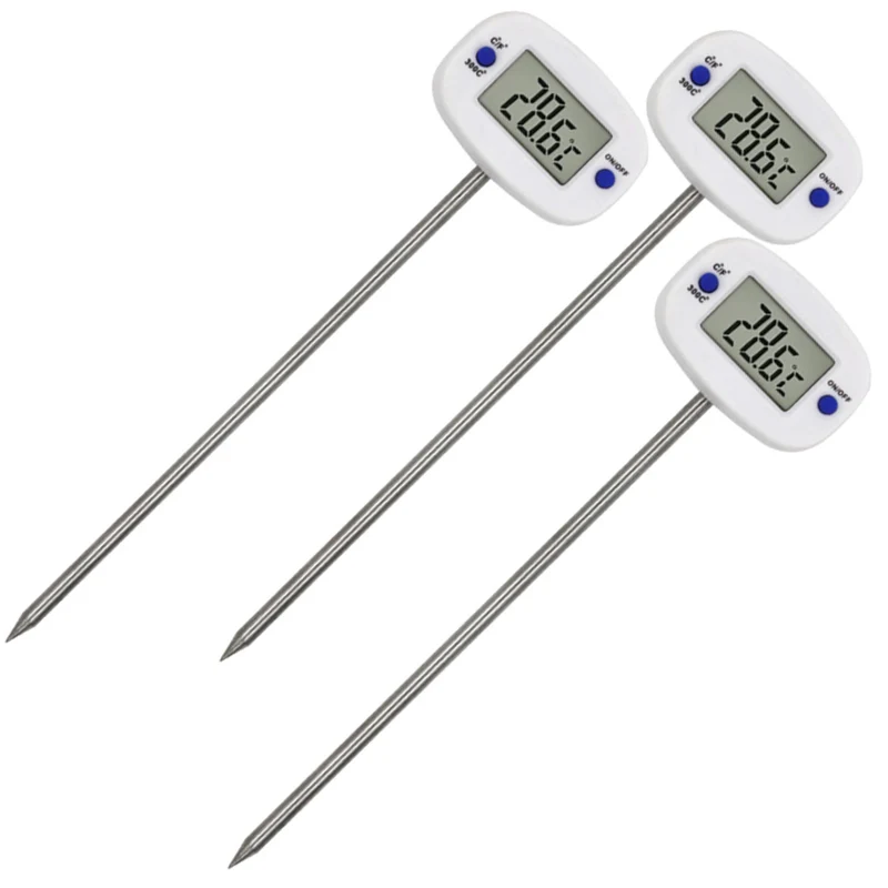 Livsmedelstermometer/sond, GreenBlue, sondlängd 15 cm, temperaturområde -50°C till +300°C, noggrannhet 0,1°C, GB382, 3 st