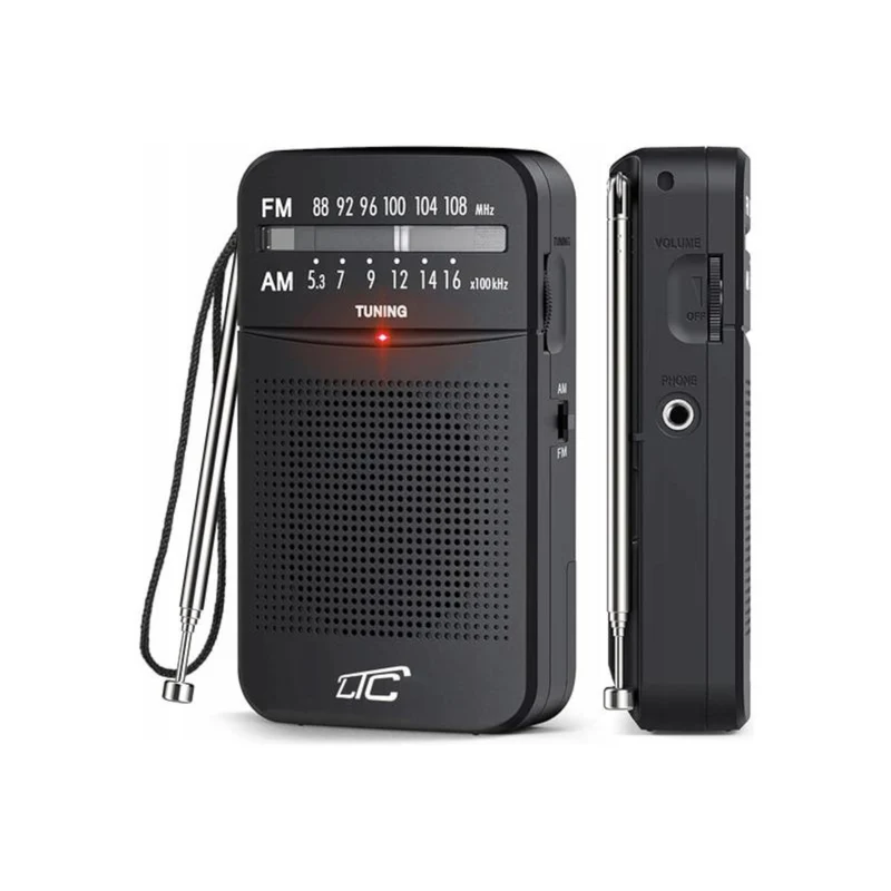 LEGA fickradio LXLTC2029C med AM/FM/AUX-batteri LTC