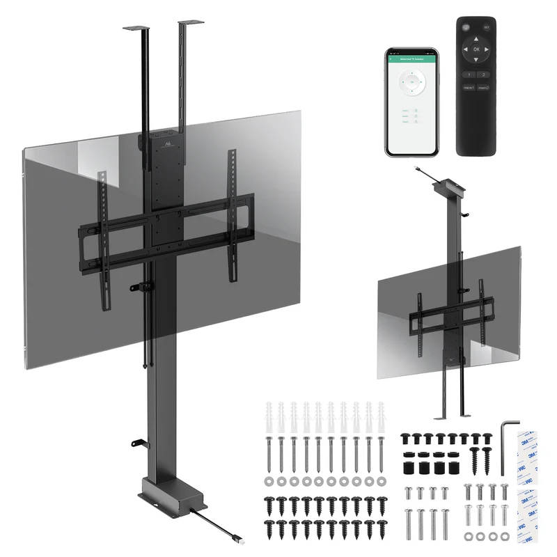 Elektriskt tak- och golvhandtag, utdragbar Maclean, 43''-88''', VESA 600x400, max 60kg, 100-240V AC,50/60Hz