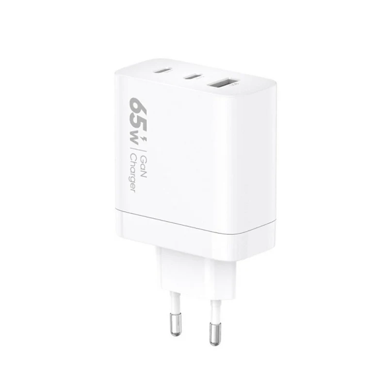 VIDVIE nätladdare, 3A, 65W, 2x USB-C, 1x USB, USB-C/Iphone-kabel, PLE262