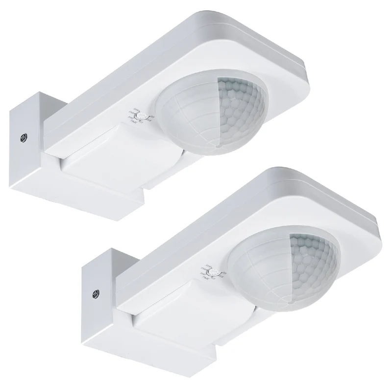 Maclean PIR-rörelsedetektor, infraröd, IP65, max 2000W, MCE243, 2 st