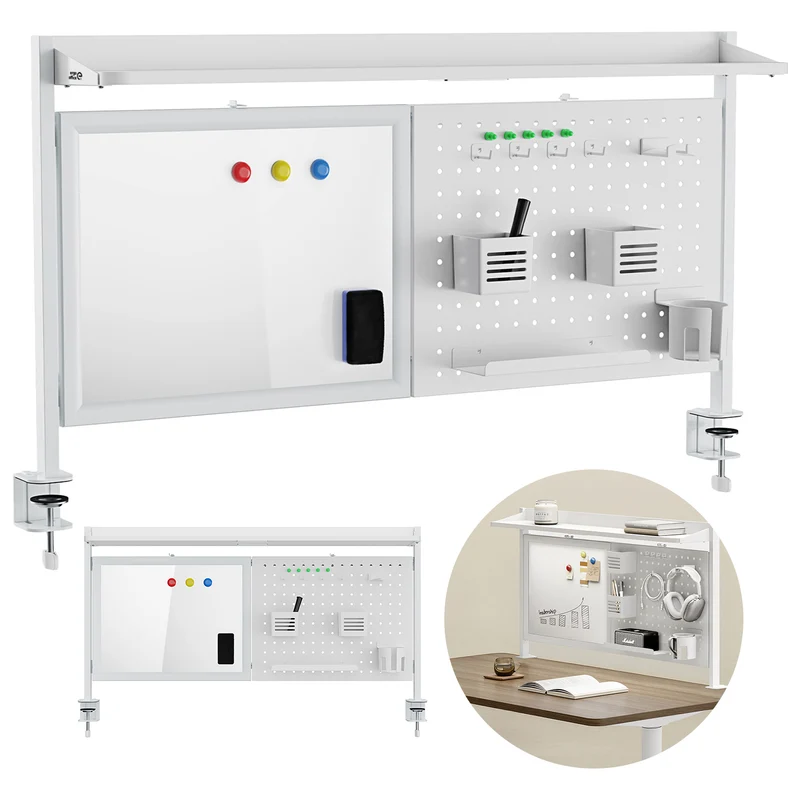 Skrivbordsavdelare/organisatör Ergo Office, maxbelastning 10kg, whiteboard, bredd 1116mm, vit, ER-301 W