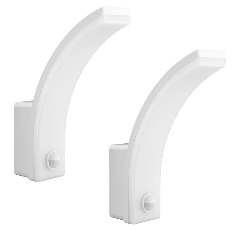 Maclean rörelsesensor LED-lampa, PIR rörelsesensor, vit, 20W, IP65, 2000lm, neutralvit (4000K) MCE512 W, 2 st