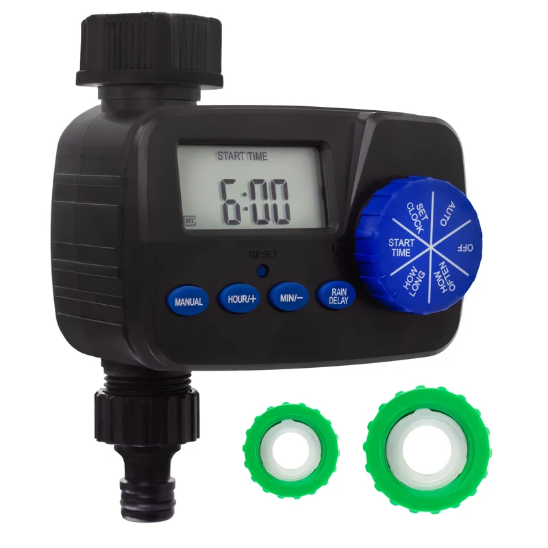 GreenBlue elektronisk bevattningsregulator, programmerare, strömförsörjning 2x1,5V AA, GB390